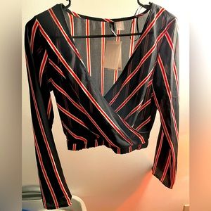 H&M long sleeve crop top